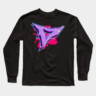 Letter D - Graffiti Street Art Style Long Sleeve T-Shirt